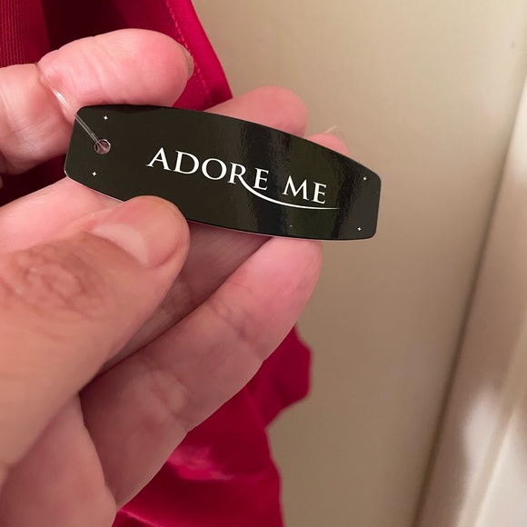 Red Adore Me 1 piece swimsuit. - Picture 4 of 5